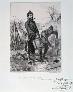 Żołnierze Garde Nationale, Oblężenie Paryża, 1870-1871 autorstwa Auguste Bry