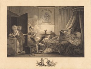 Moja koszula płonie autorstwa Auguste Claude Simon Legrand after Jean Honoré Fragonard