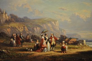 Promenade sur la grève, detal autorstwa Auguste Delacroix