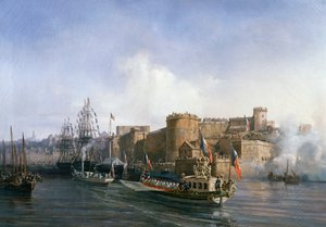 Wizyta Napoleona III w Brześciu, 11 sierpnia statek cesarski wpłynął do portu