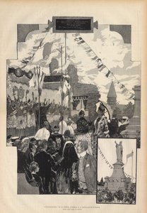 Inauguracja pomnika papieża Urbana II w CHATILLON-SUR-MARNE w dniu 21 lipca 1887 r. Rysunek d