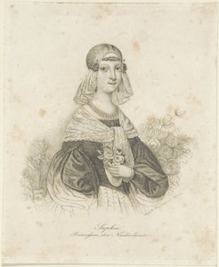 Portret Zofii, księżnej Holandii autorstwa Auguste Hüssener