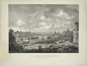 Nad rzeką Yauza w Moskwie, ok. godz. 1830 autorstwa Auguste Jean Baptiste Antoine Cadolle