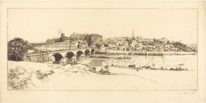 Angers - Panoramiczny widok autorstwa Auguste Lepere