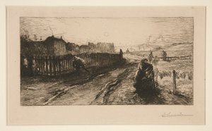 Przy fortyfikacjach Porte de Versailles autorstwa Auguste Lepere