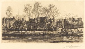 Banks of the Somme w Amiens autorstwa Auguste Lepere