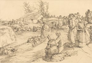 Pogrzeb na bagnach Vendeen Pogrzeb na bagnach Vendeen, 1901. autorstwa Auguste Lepere