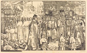 Procesja Bożego Ciała w Nantes autorstwa Auguste Lepere