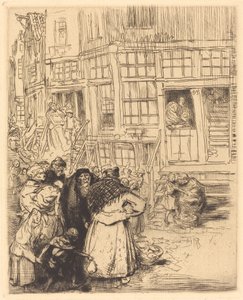 Dzielnice żydowskie w Amsterdamie. autorstwa Auguste Lepere