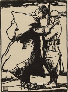 Joffre, Ojciec Żołnierza (drzeworyt na japońskim papierze morwowym) autorstwa Auguste Lepere