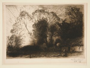 Domek? Rousseau (Vend?e) (Domek w Rousseau [Vendee]) autorstwa Auguste Lepere