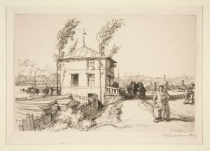Guinguette, droga do Billancourt autorstwa Auguste Lepere