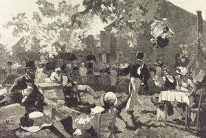 Cabaret du Coq de Bruyère w Bois de Meudon, 1888. autorstwa Auguste Lepere