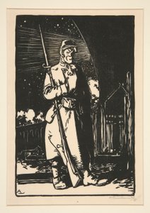Le G. V. C. (Strażnicy kanałów komunikacyjnych), z Wojny 1914, seria pierwsza, nr. 9 autorstwa Auguste Lepere