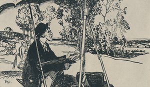 Ogrodnik, 1919 autorstwa Auguste Louis Lepère