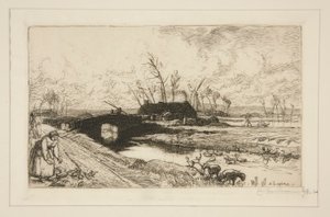 Le petit pont (Vend?e) (Mały most [Vendee]) autorstwa Auguste Lepere