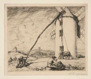 Wiatrak Chapelles (Wandea) autorstwa Auguste Lepere
