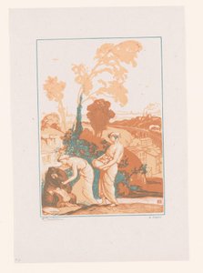 Muzyka i poezja pomagają artyście La Musique et la Poesie secourant les Artistes autorstwa Auguste Lepere