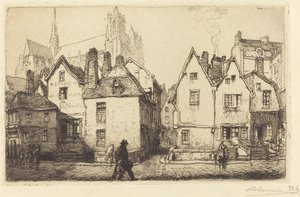 Stare domy w Amiens autorstwa Auguste Lepere