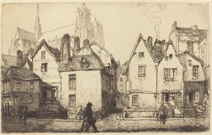 Stare domy w Amiens Stare domy w Amiens, 1907. autorstwa Auguste Lepere