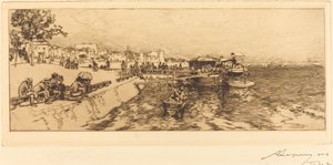 Molo Bercy (Embarcadere, Quai de Bercy) autorstwa Auguste Lepere