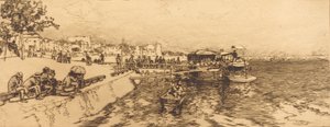Molo Bercy Embarcadere, quai de Bercy, 1891. autorstwa Auguste Lepere