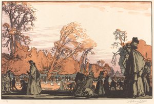 Staw w Tuileries (Le bassin des Tuileries) autorstwa Auguste Lepere