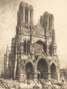 Katedra w Reims Cathedrale de Reims, 1911.