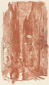 Rue Saint-Severin autorstwa Auguste Lepere