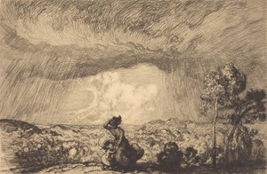 Burza na wydmie, Vendee Burza na wydmie, Vendee. autorstwa Auguste Lepere