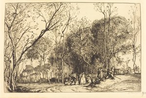 Lato w Saint-Martin, minione zaślubiny autorstwa Auguste Lepere