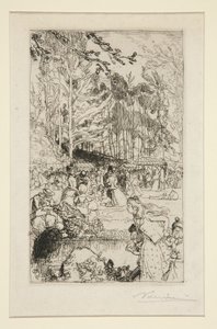 Niedzielne popołudnie w Nantes autorstwa Auguste Lepere