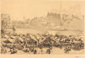 Wielki rynek jabłek autorstwa Auguste Lepere