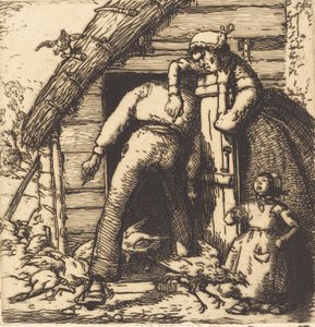 Drobiarz, Vendee Drób, Vendee, 1908. autorstwa Auguste Lepere