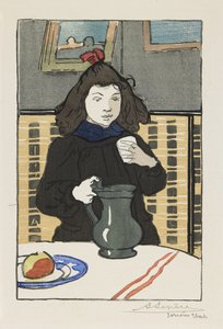 Młoda dziewczyna z dzbanem, 1890 autorstwa Auguste Louis Lepère