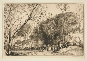 ?t? de la Saint-Martin, la noce qui passe (Lato w Saint-Martin, minione zaślubiny) autorstwa Auguste Lepere