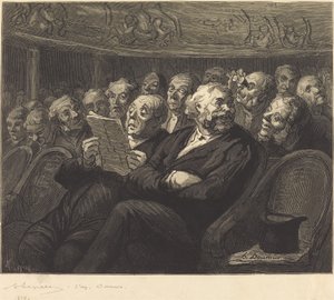 Fotele orkiestrowe autorstwa Auguste Lepère after Honoré Daumier