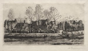 Amiens, brzegi Sommy autorstwa Auguste Louis Lepère