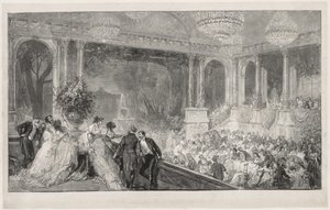 Festiwal w Tuileries autorstwa Auguste Louis Lepère