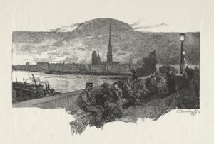 Ilustrowany Rouen: Most kamieni autorstwa Auguste Louis Lepère