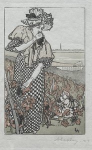 Almanach Paryski, 1897: Jesień autorstwa Auguste Louis Lepère