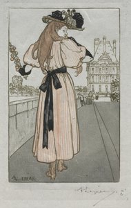 Almanach Paryski, 1897: Wiosna autorstwa Auguste Louis Lepère