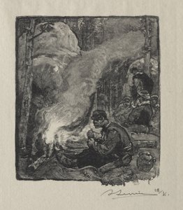 Posiłek drwala autorstwa Auguste Louis Lepère