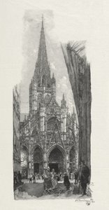 Ilustrowany Rouen: Kościół Saint Maclon autorstwa Auguste Louis Lepère