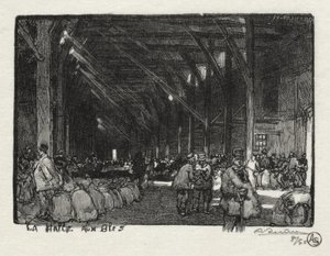 Ilustrowany Rouen: Halle aux Blès autorstwa Auguste Louis Lepère