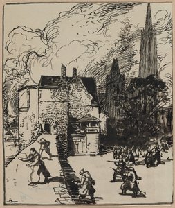 Oblężenie Maubeuges autorstwa Auguste Louis Lepère
