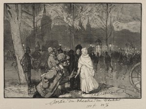 Opuszczenie Teatru Chatelet autorstwa Auguste Louis Lepère
