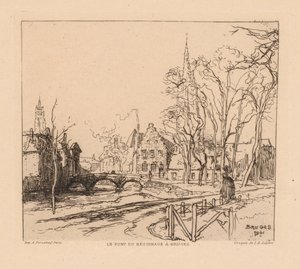 Most Beginażu w Brugii autorstwa Auguste Louis Lepère