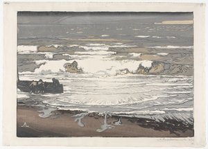 Przełamujące się fale, przypływ września 1901 autorstwa Auguste Louis Lepère