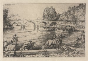 Kąpielisko przy Moście Marii autorstwa Auguste Louis Lepère